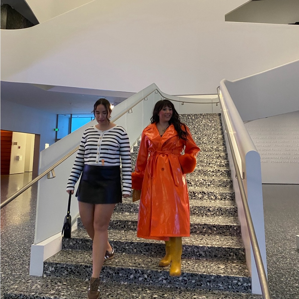 Nasty Gal Bold Orange Trench Coat - Picture 7 of 8